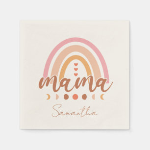 Boho Rainbow Mama with Moon Phases Napkins