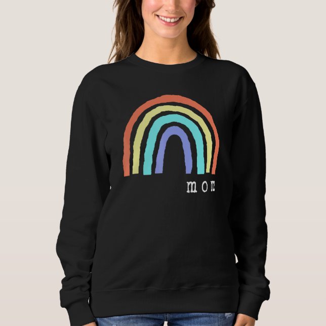 Boho Rainbow Mom Pride Lbgtqia Sweatshirt (Front)