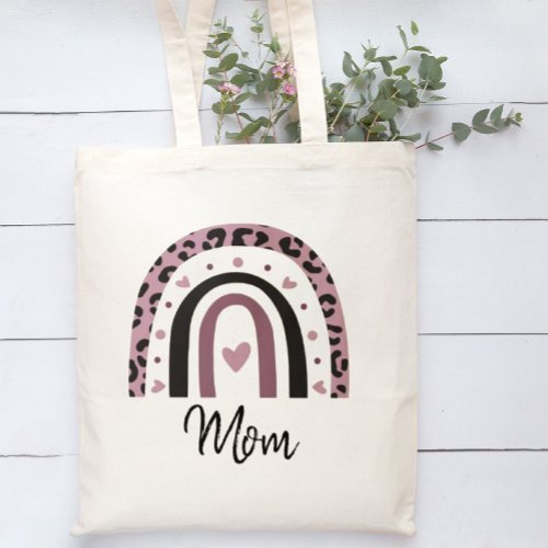 Boho Rainbow Mom Tote Bag