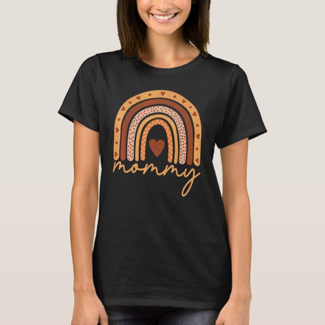 Boho Rainbow Mommy Mother's Day Boho Rainbow Mom H T-Shirt (Front)