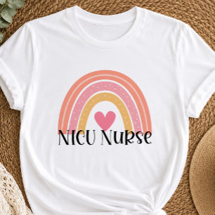 Boho Rainbow NICU Nurse T-Shirt