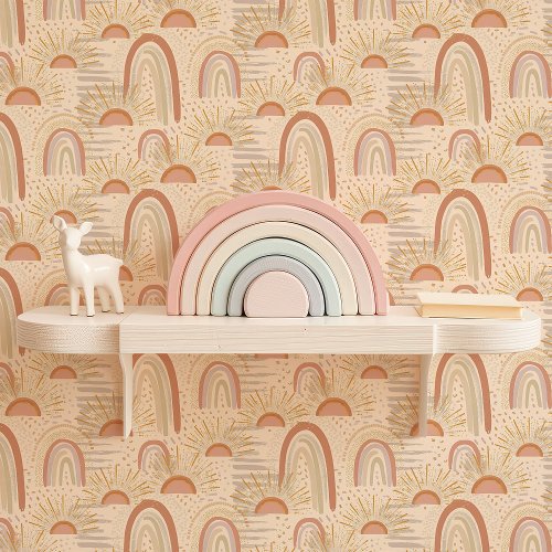 Boho Rainbow Nursery Wallpaper