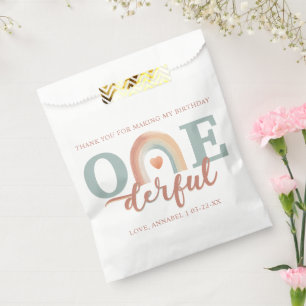 Boho Rainbow Onederful Birthday Favor Bag – 1st Bi