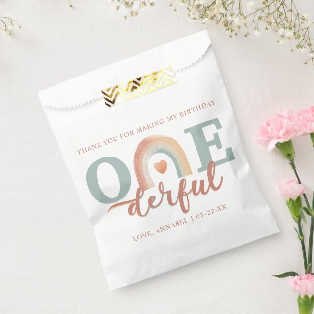 Boho Rainbow Onederful Birthday Favor Bag – 1st Bi (Sealed)