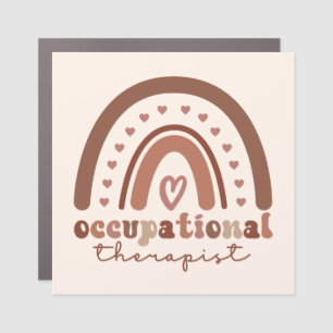 Boho Rainbow OT Occupational Therapist Gifts Car Magnet