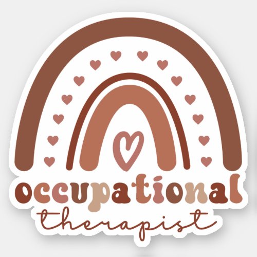 Boho Rainbow OT Occupational Therapist Gifts Sticker