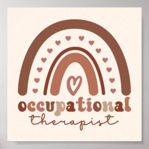 Boho Rainbow OT Occupational Therapist Poster