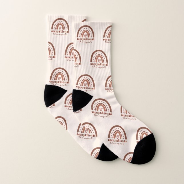 Boho Rainbow OT Occupational Therapist Socks (Pair)