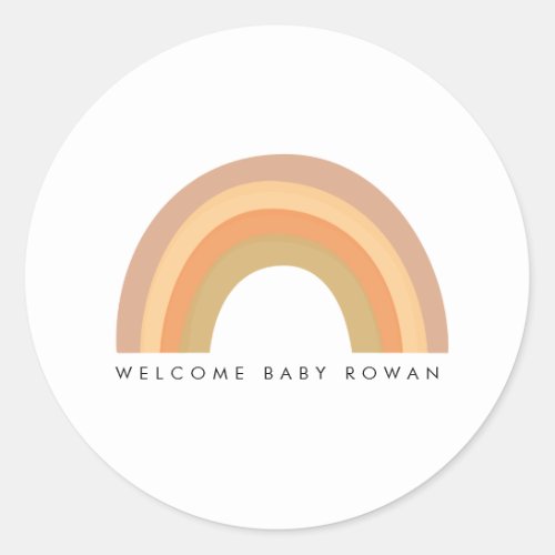 Boho Rainbow party or baby shower favor sticker