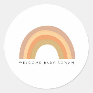 Boho Rainbow party or baby shower favor sticker