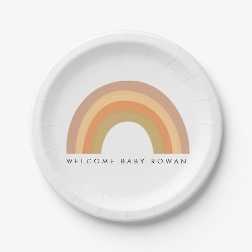 Boho Rainbow party or baby shower plate