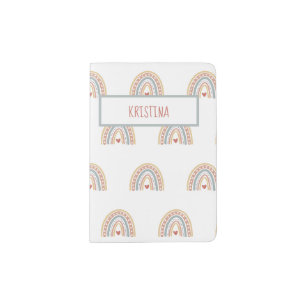 Boho rainbow passport holder