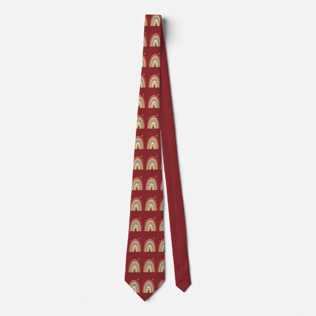 Boho Rainbow Pattern Neck Tie (Front)