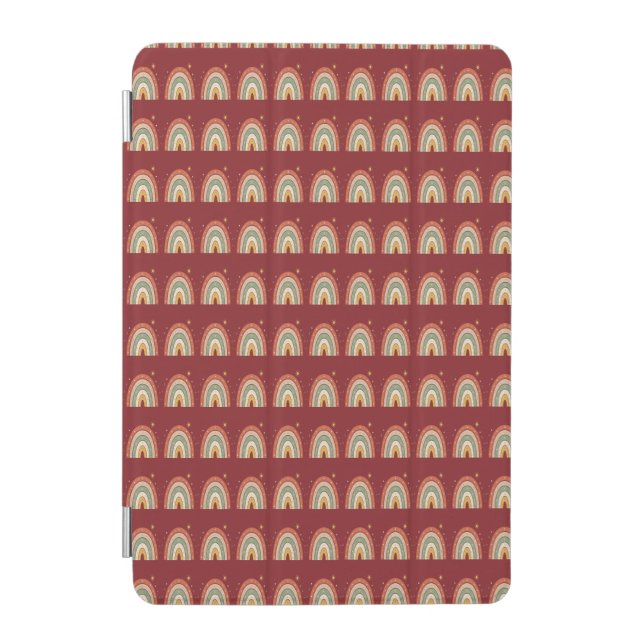 Boho Rainbow Pattern Neck Tie iPad Mini Cover (Front)
