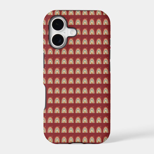 Boho Rainbow Pattern Neck Tie Iphone Case (Back)