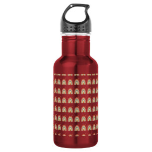 Boho Rainbow Pattern Neck Tie Stainless Steel Water Bottle