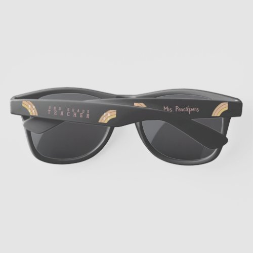 Boho Rainbow Personalized Teacher Appreciation  Sunglasses