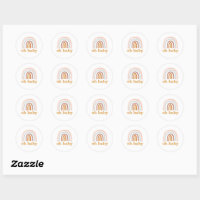 Boho Pink Beige Rainbow Wrapping Paper Sheets, Zazzle