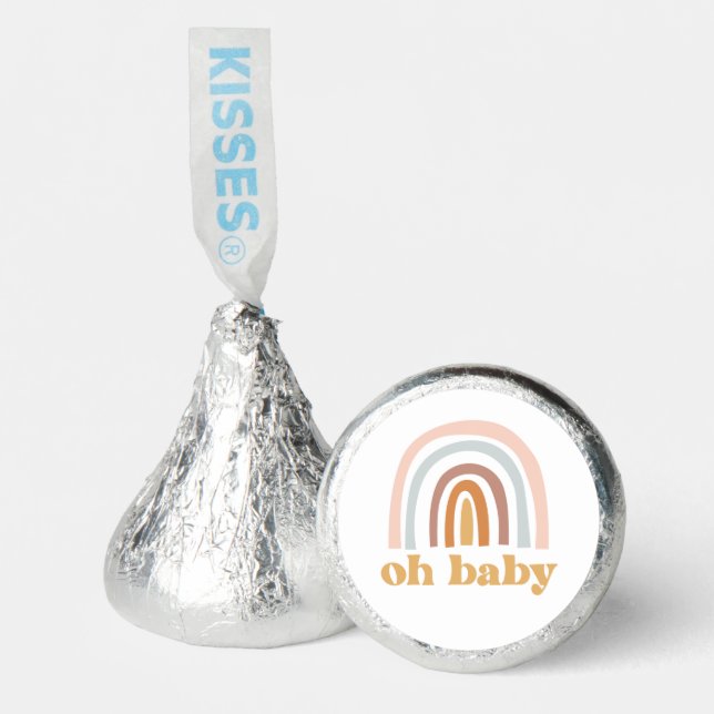Boho Rainbow pink Baby Shower Hershey®'s Kisses® (Front)
