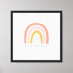Boho Rainbow Print with Custom Text Wall Art