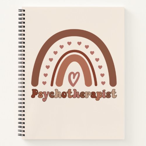 Boho Rainbow Psychotherapist Therapist Notebook