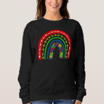 Boho Rainbow Puzzle Piece Autism Awareness Autisti Sweatshirt