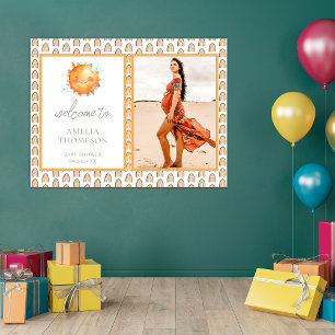 Boho Rainbow Ray Of Sunshine Welcome Baby Shower Foam Board