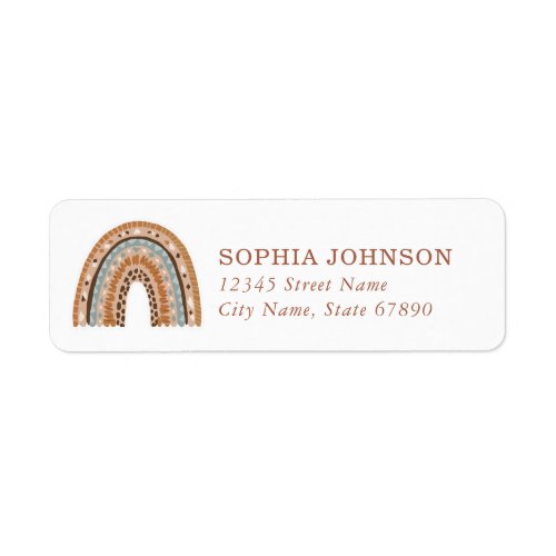 Boho Rainbow Return Address Labels