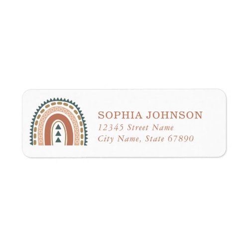 Boho Rainbow Return Address Labels