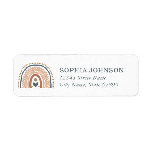 Boho Rainbow Return Address Labels