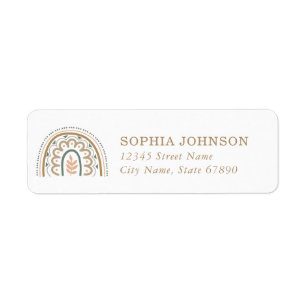 Boho Rainbow Return Address Labels