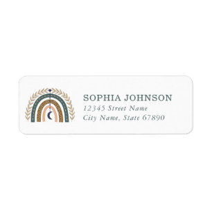 Boho Rainbow Return Address Labels