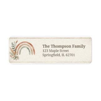 Boho Rainbow Return Address Labels