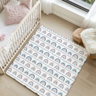 Boho Rainbow Rug Baby Shower Gift for Girls