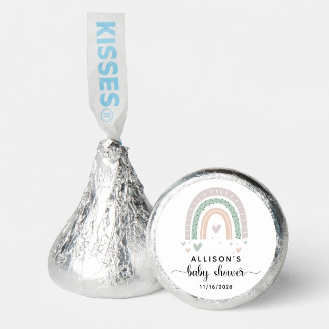 Boho Rainbow Sage Baby Shower Hershey®'s Kisses® (Front)