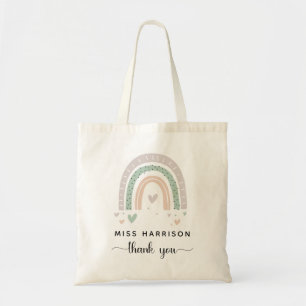 Boho Rainbow Sage Teacher Thank You Tote Bag
