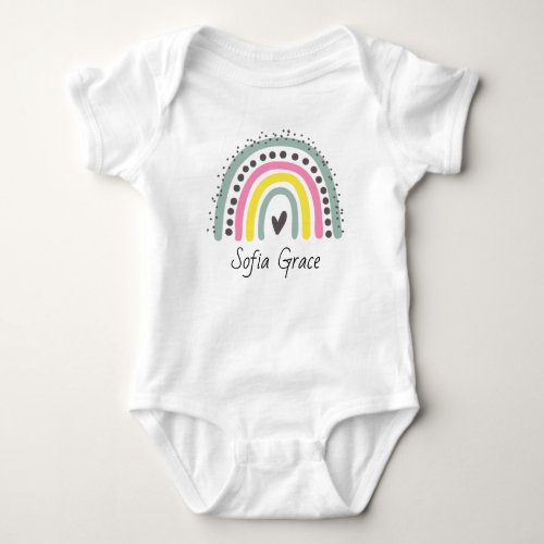 Boho Rainbow Signature  Baby Bodysuit