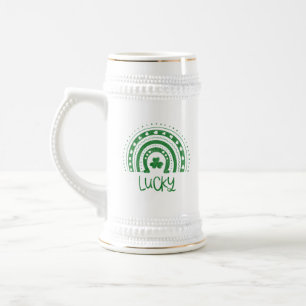 Boho Rainbow St.Patrick's Day Beer Mug