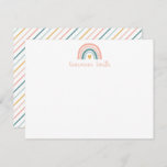 Boho Rainbow Stationery Note Card