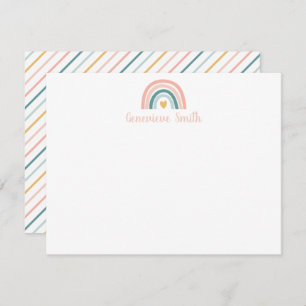 Boho Rainbow Stationery Note Card