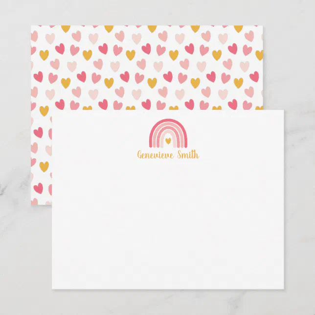 Boho Rainbow Stationery Note Card | Zazzle