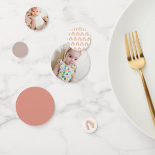 Boho Rainbow Sun Custom Photo Confetti