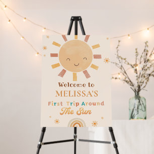 Boho Rainbow Sunshine Birthday Welcome Foam Board