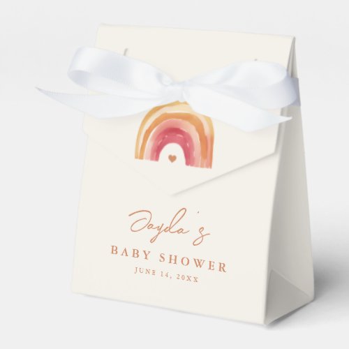 Boho Rainbow Terracotta Baby Shower Favor Boxes