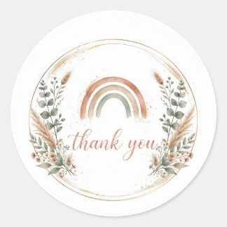 Boho Rainbow Thank You Envelope Seals
