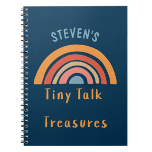 Boho Rainbow Tiny Talk Treasures Personalized Notebook