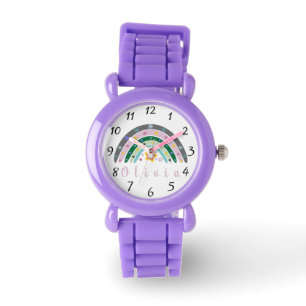 Boho Rainbow Trendy with Personalized Name Watch