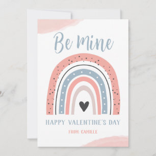 Boho Rainbow Valentines Card