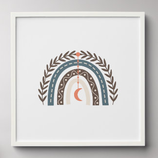 Boho Rainbow Wall Art Peel And Stick Photo Tile