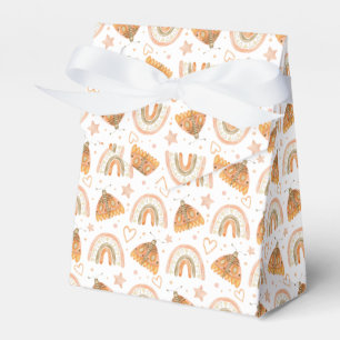 Boho Rainbow Watercolor Moth Baby Shower Favor Boxes